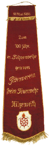 Patenband der FFW Hilgenreith zum 100-jährigen Gründungsfest