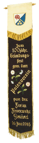 Patenband der FFW Gmünd zum 100-jährigen Gründungsfest